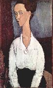 Amedeo Modigliani Portrat der Lunia Czechowska mit weiber Bluse china oil painting artist